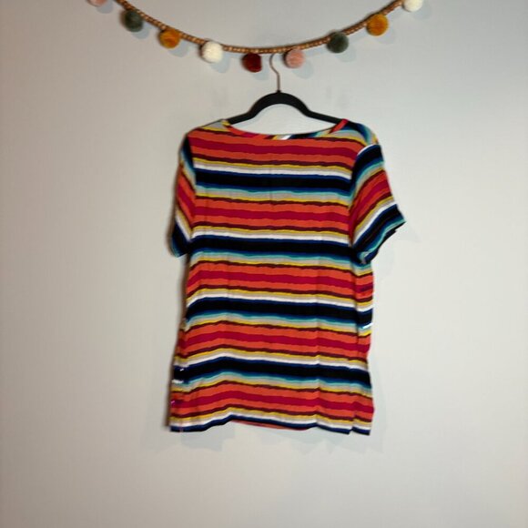 Soft Surroundings Colorista Tunic Sequin Striped Top - Picture 6 of 6